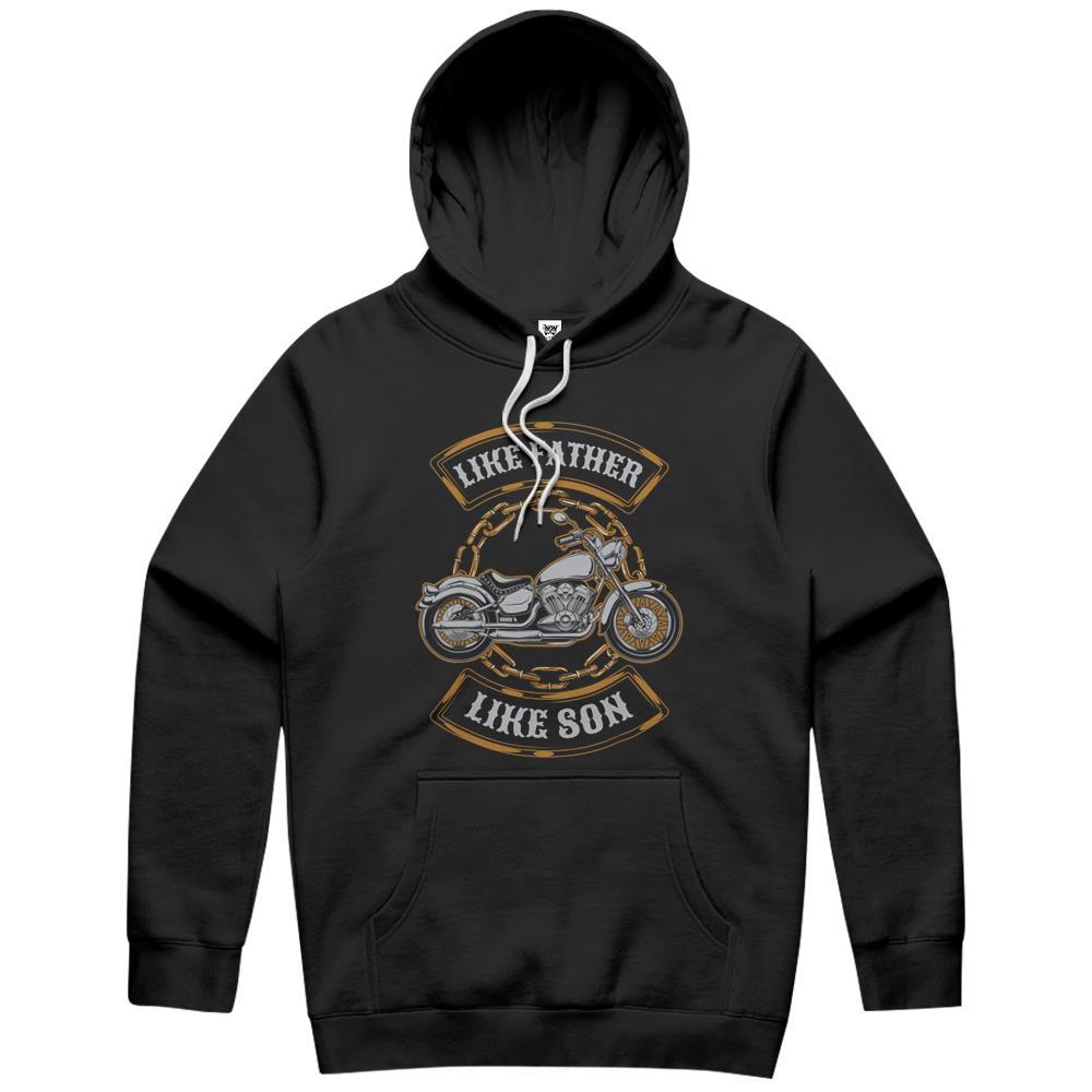 Vintage Like Father Like Son Motorcycle Gift Hoodie