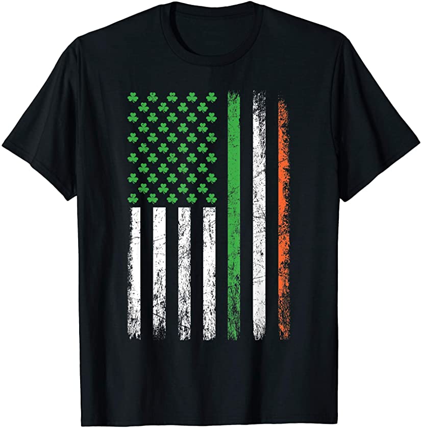 Vintage Irish American Flag Ireland Flag ST PATRICKS DAY T-Shirt