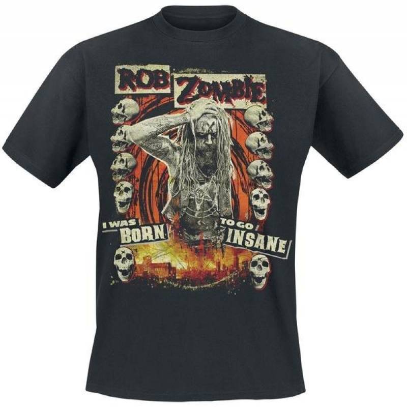 Rob Zombie I Was Born To Go Insane Men’s Casual T-Shirt