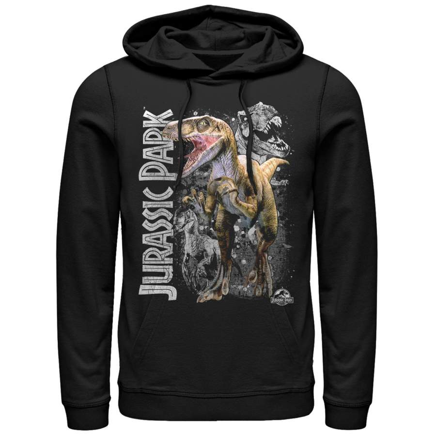 Jurassic Park Men’s Raptor Dino Shadows  Lightweight Hoodie