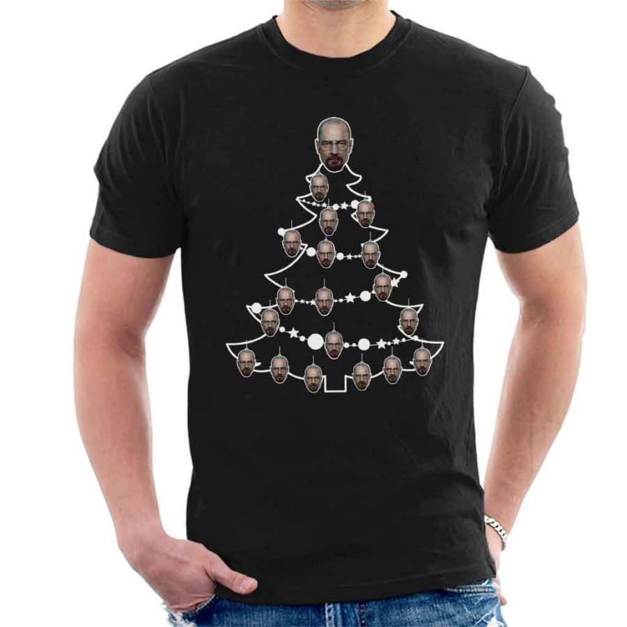 Breaking Bad Heisenberg Christmas Tree Baubles Men’s T-Shirt