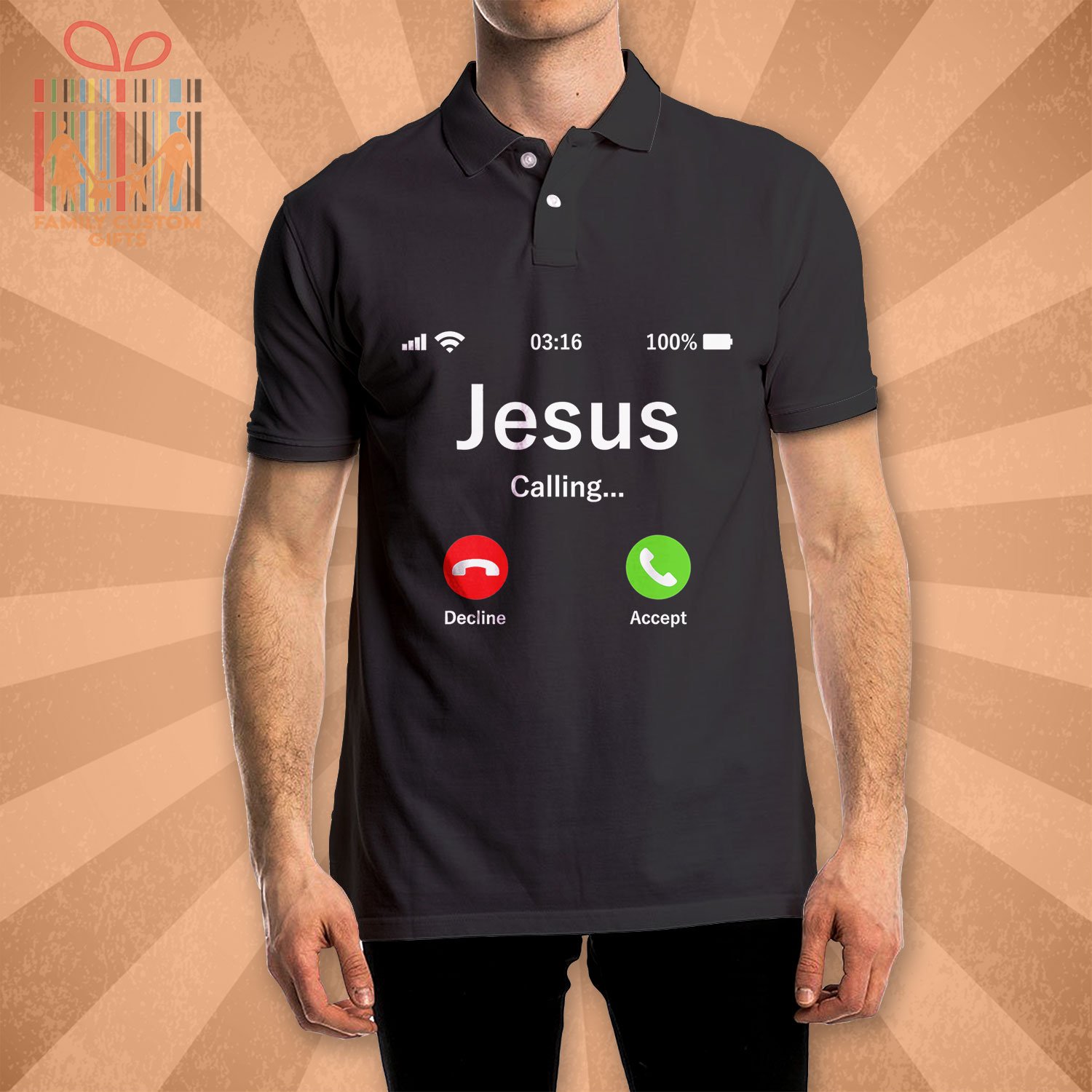 Jesus Is Calling - Christian Polo Shirts Gift For Men Women