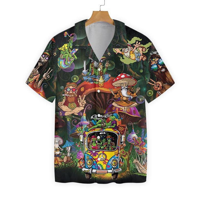 A Hippie All Over Printed Hawaii Shirt Ha45158