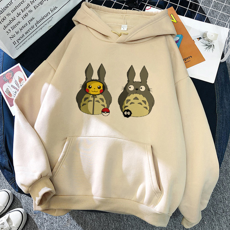 Studio Ghibli Totoro Japanese Anime Funny Cartoon Hoodie Women Spirited Away Miyazaki Hayao Sweatshirt 90s Graphic Hoody Female alx