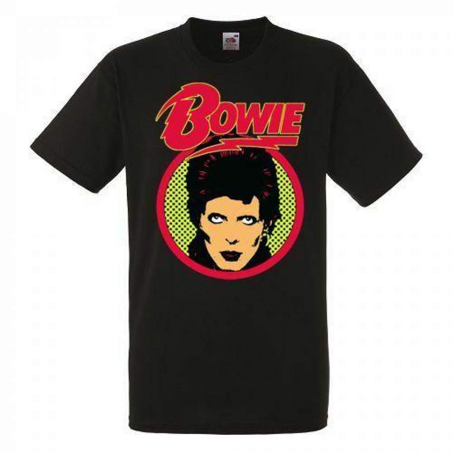 David Bowie Logo 5 Black T-Shirt