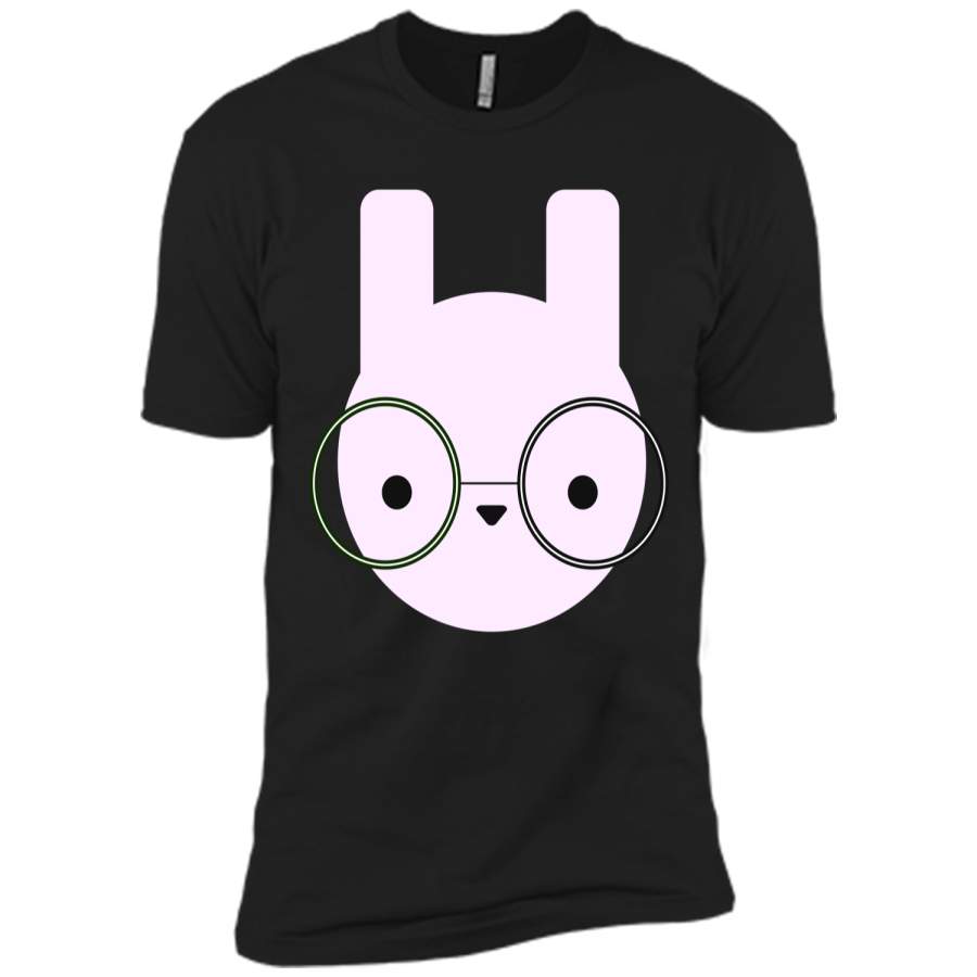 Cute Bunny Pastel Easter Rabbit Nerd Shirt Next Level Premium Short Sleeve Tee