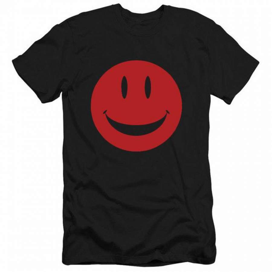 Smiley face Printing Men clothing new short T-shirt male top stretch summer casual