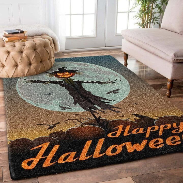 Happy Halloween Home Decor Jack-Straw Area Rug Carpet Vintage Home Decor Gift Idea Carpet