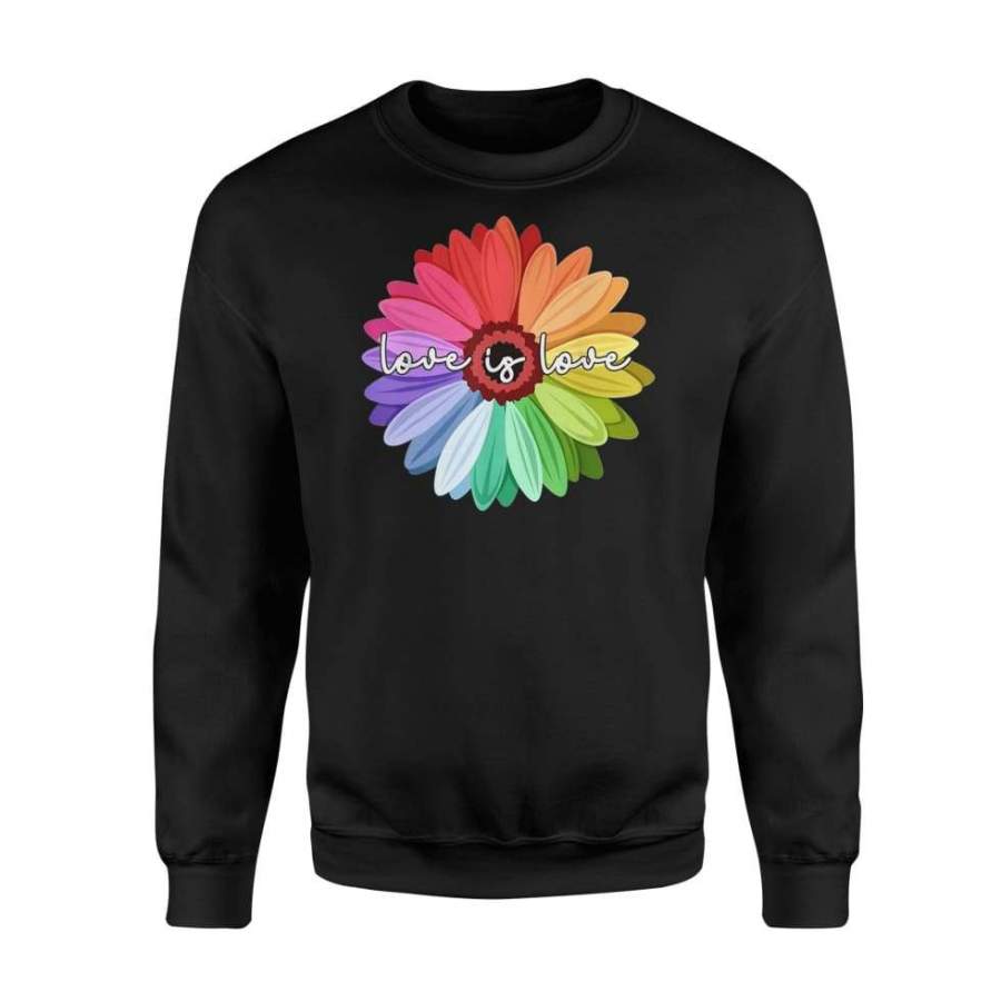 Love I Love Love Daisy LGBT Rainbow Gay Standard Fleece Sweatshirt
