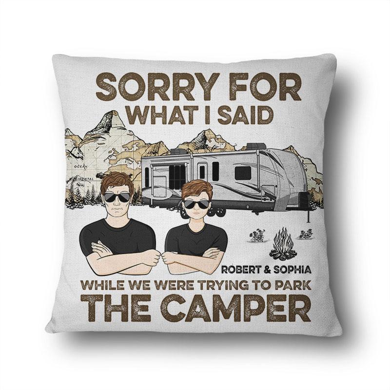 Sorry For What I Said Camping Map – Couple Gift – Personalized Custom Pillow