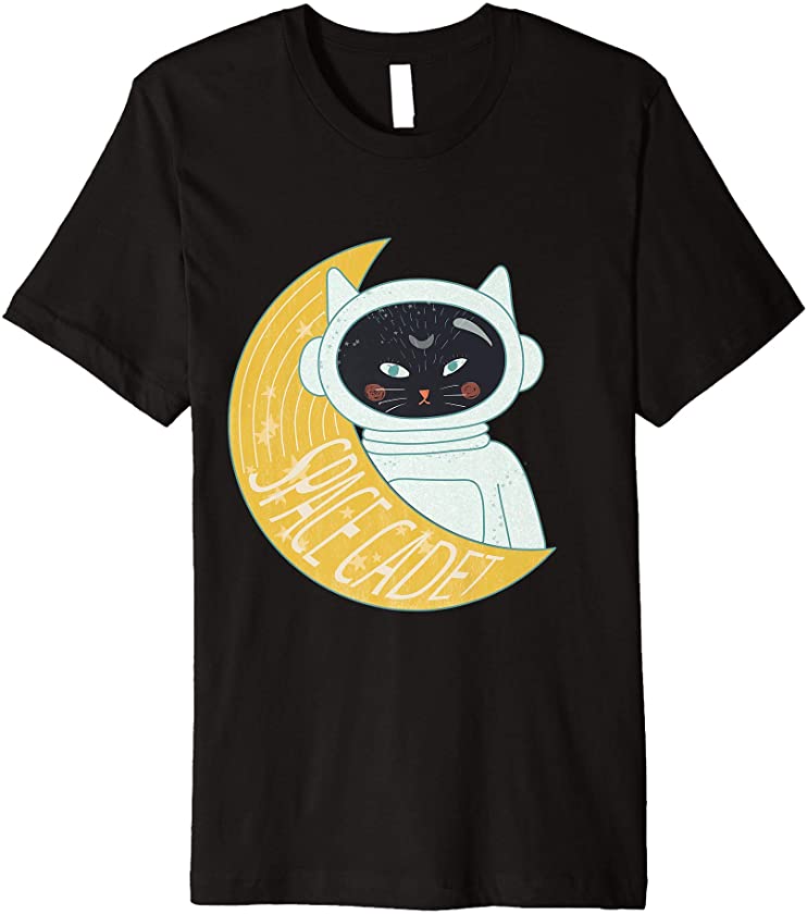 Cat Space Force Cadet Astronaut Cute Kitten Birthday Gift Premium T-Shirt