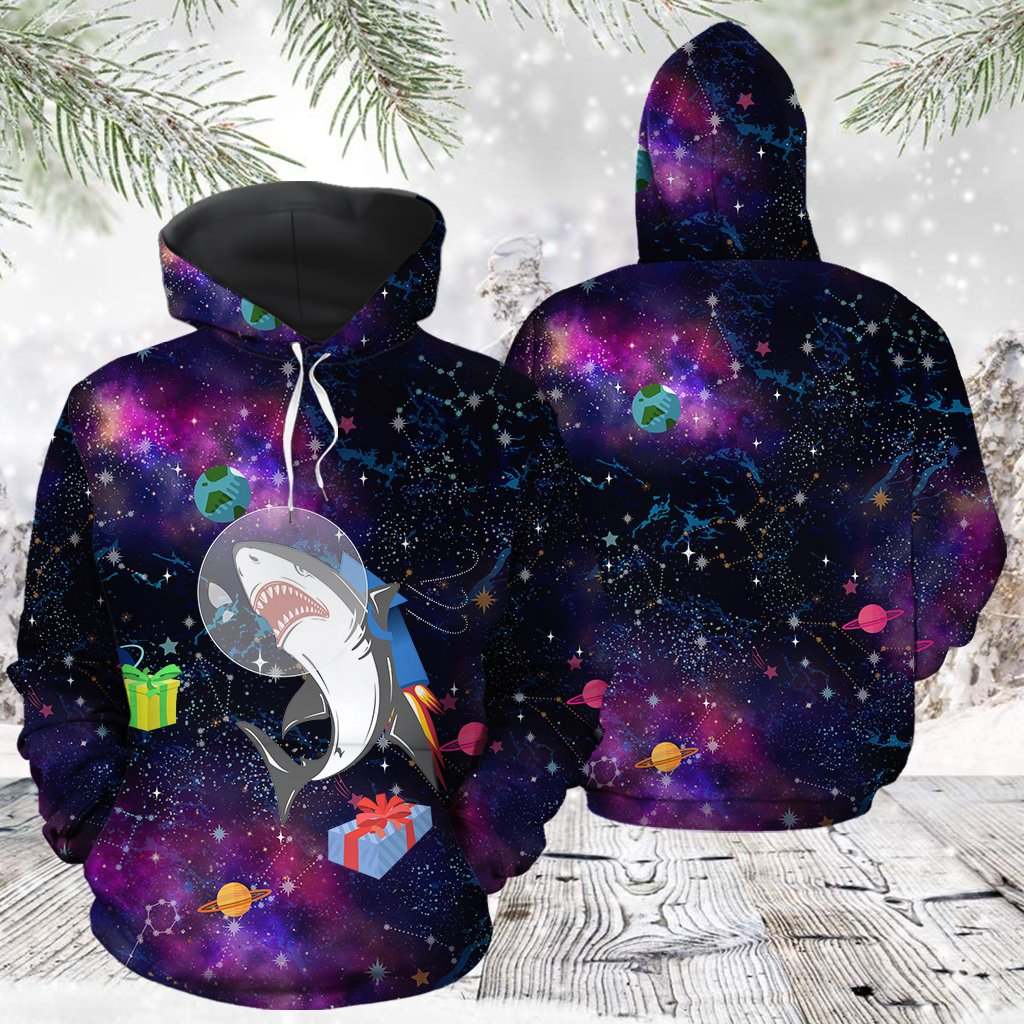 Shark Space Purple Unique 3D Printed Sublimation Hoodie Hooded Sweatshirt Comfy Soft And Warm For Men Women S To 5Xl Ctc22034354