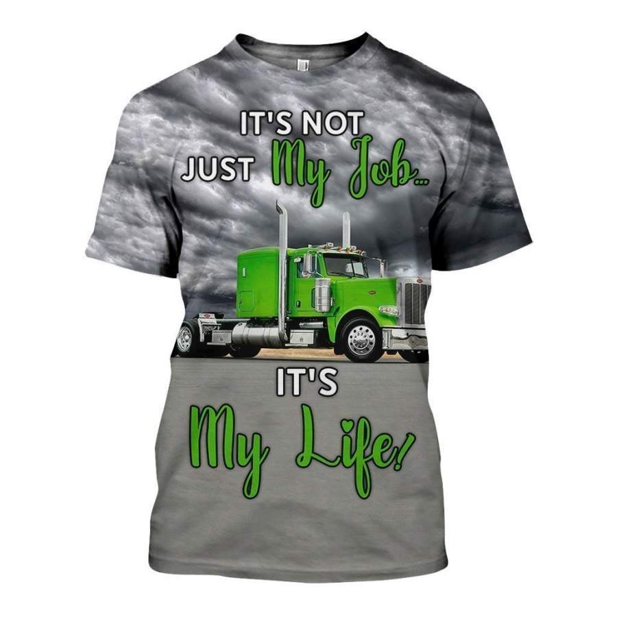 3D All Over Printed Green Truck Shirts and Shorts