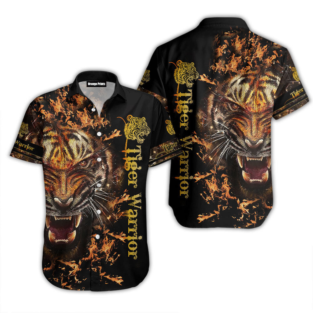 Tiger Warrior Aloha Hawaiian Shirts For Men & For Women | Wt7355