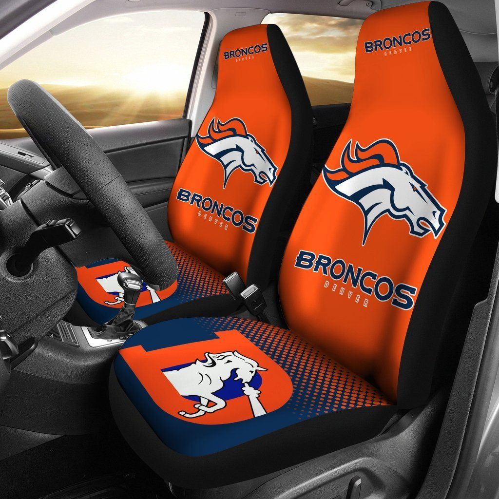 Denver Broncos Car Seat Covers (Set Of 2)