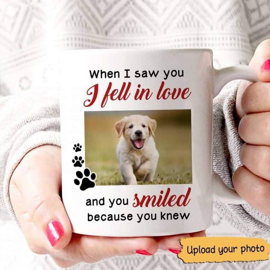 When I Saw You Dog Photo Personalized Mug