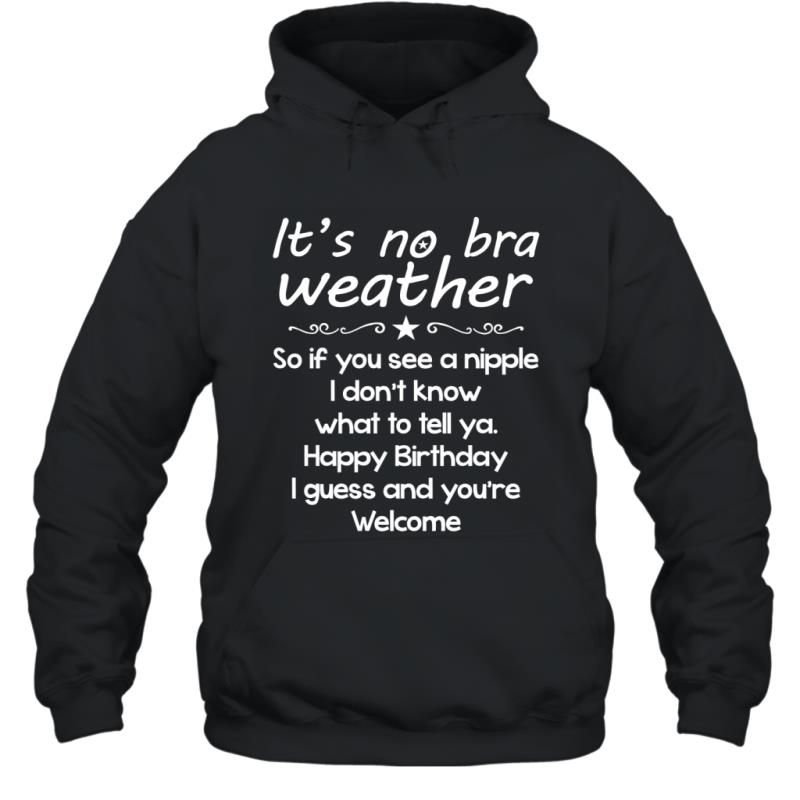 It_s No Bra Weather So If You See A Nipple I Don_t Know What To Tell Ya Shirt Hoodie
