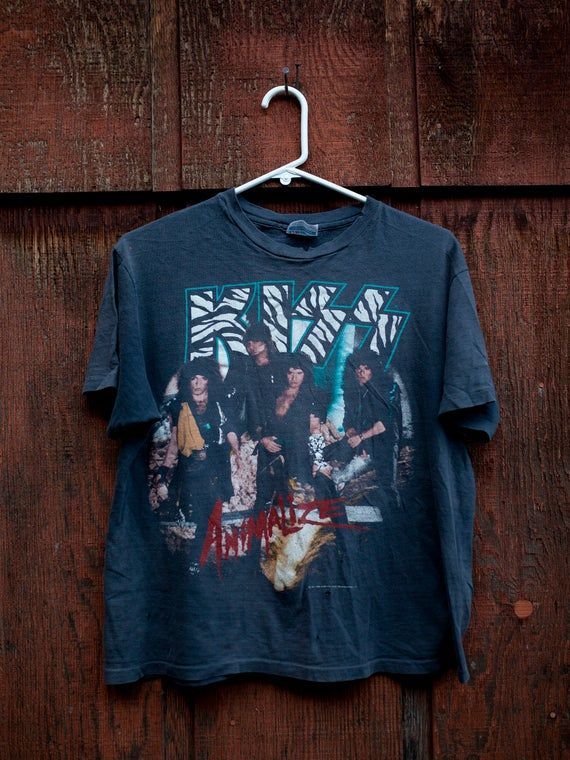 1984 85 Rare Vintage Kiss Animalize Tour Shirt