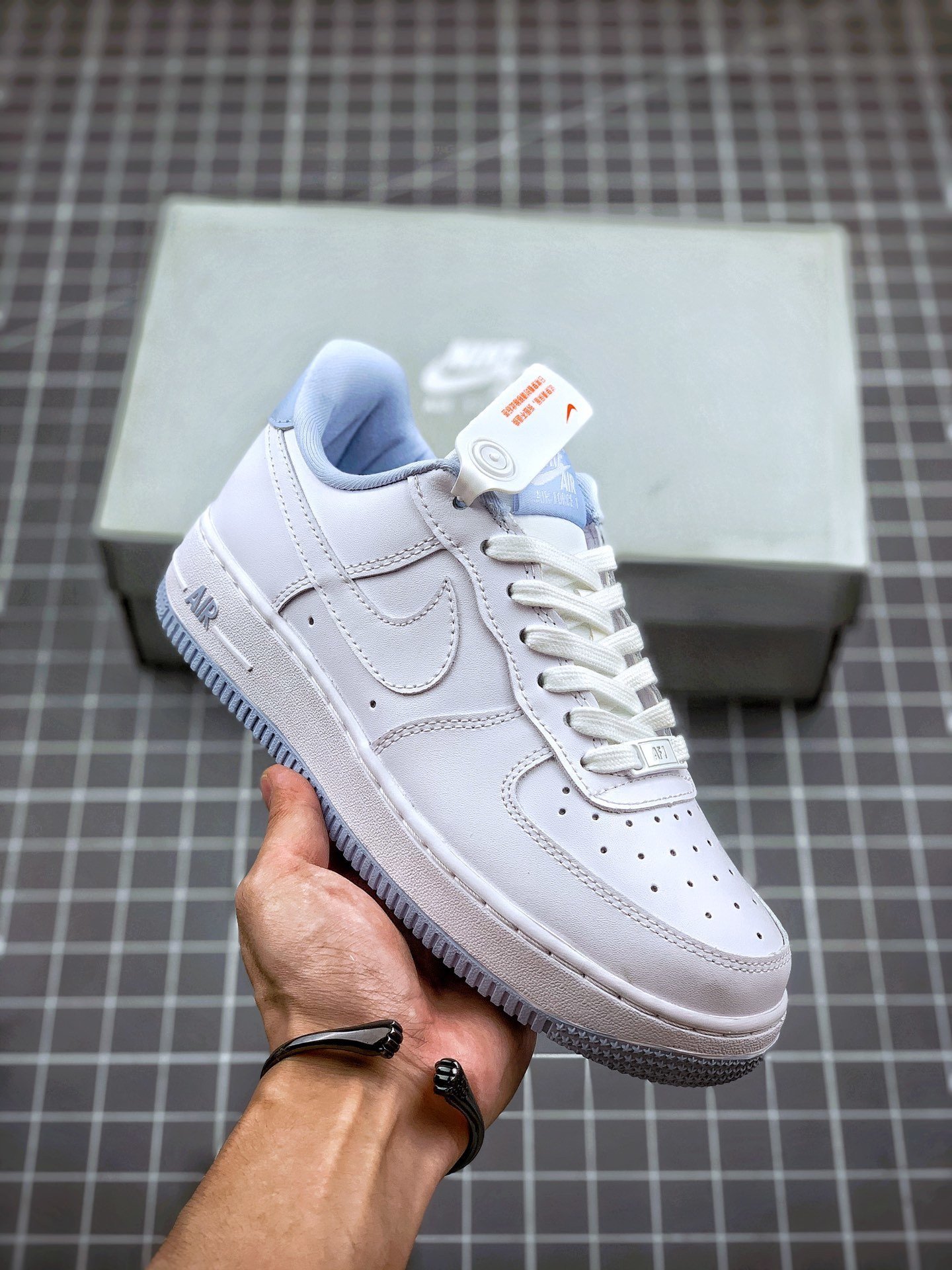 Nike Air Force 1 GS Low White Hydrogen Blue 5340596