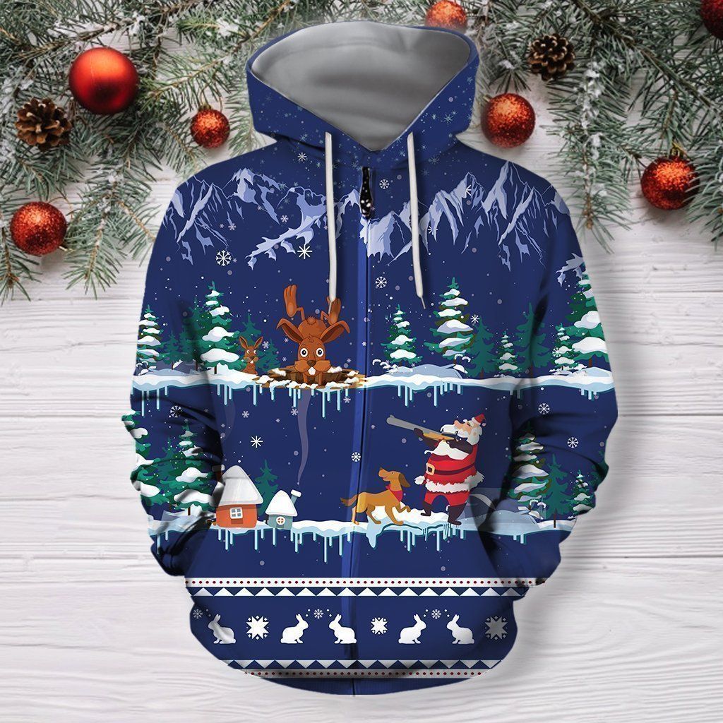 Blue Rabbit Hunting Hoodie Bt15