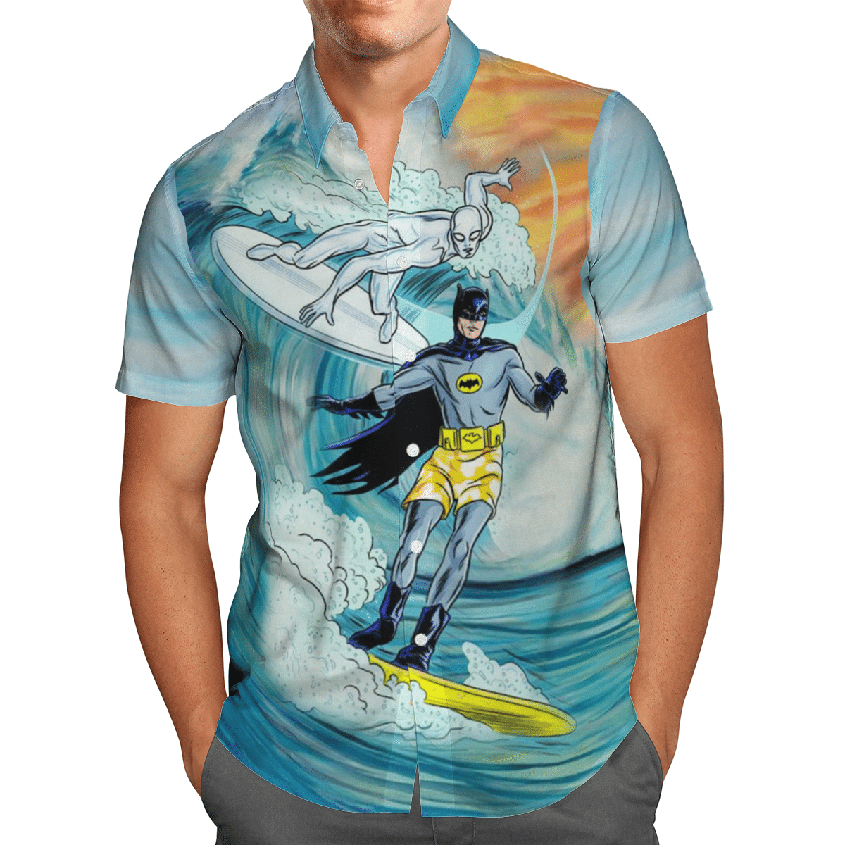 Batman And White Villain For Man And Woman Print Short Sleeve Hawaiian Shirt Y97