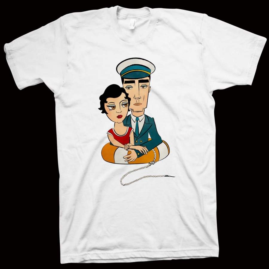 Vintage Classic Love Comedy ~ Steamboat Bill, Jr. T-Shirt Short Sleeve Street Style High Quality Cotton Shirt