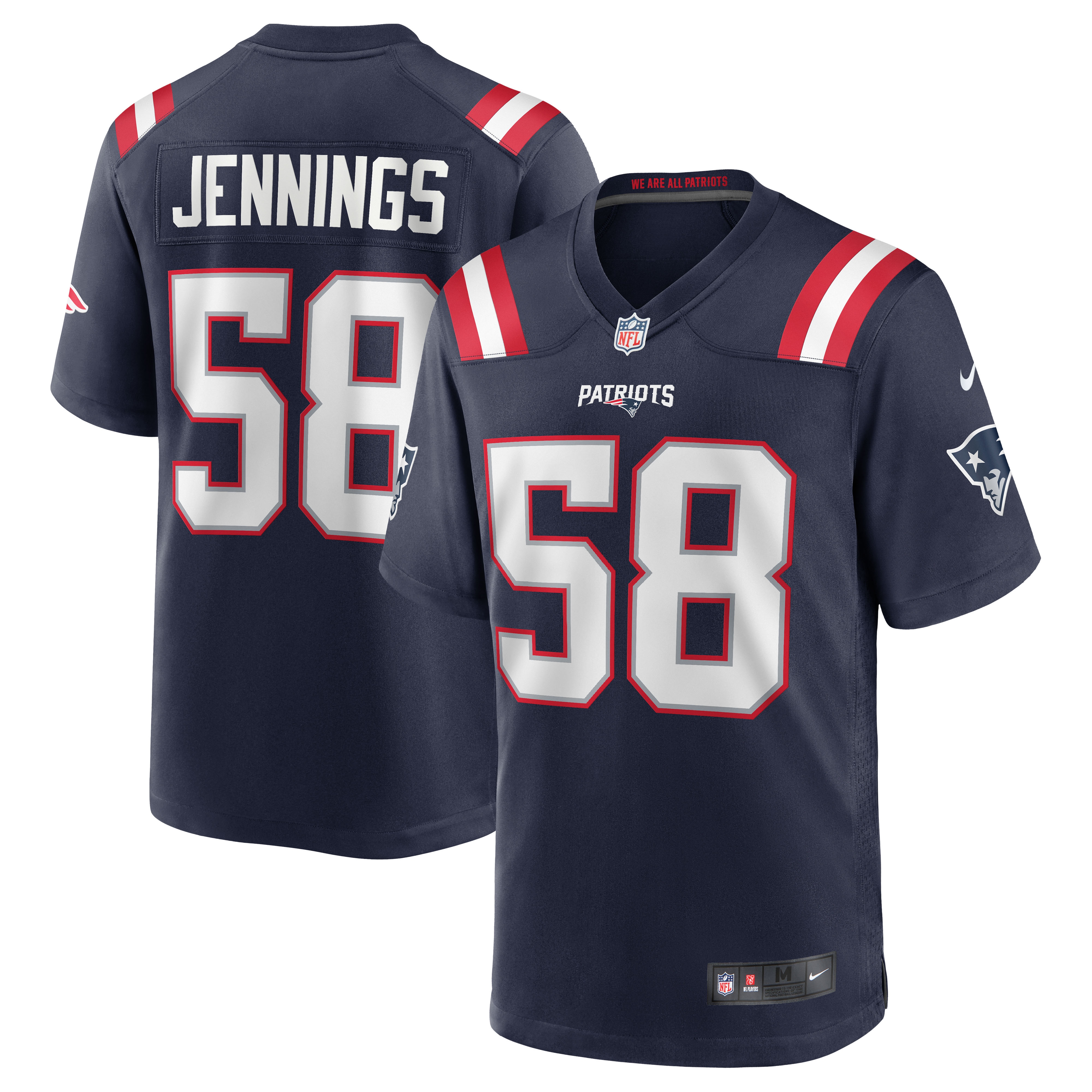 Anfernee Jennings New England Patriots Team Game Jersey – Navy 2