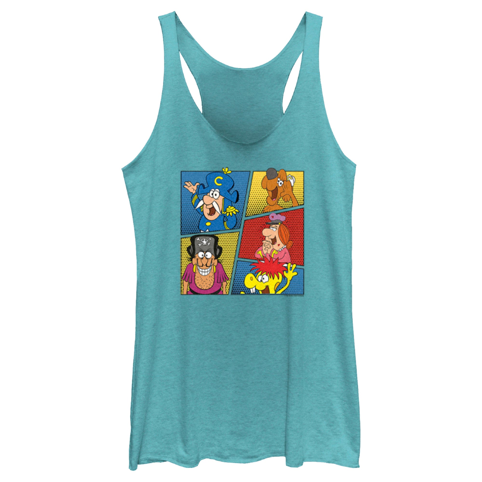 Women’S Cap’N Crunch Character Panels Racerback Tank Top