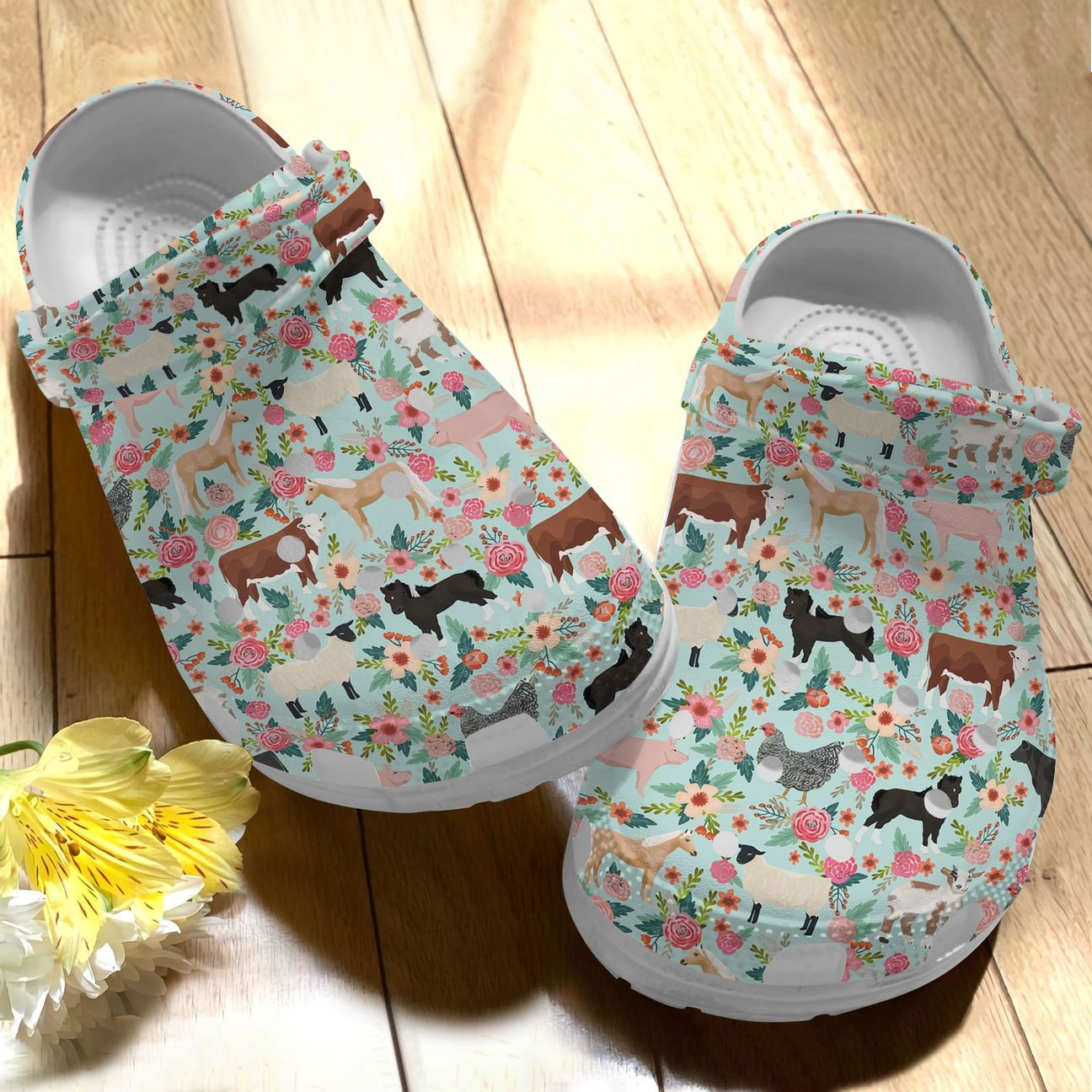 Farm Personalize Clog, Custom Name, Text, Fashion Style For Women, Men, Kid, Print 3D Animals On The Farm