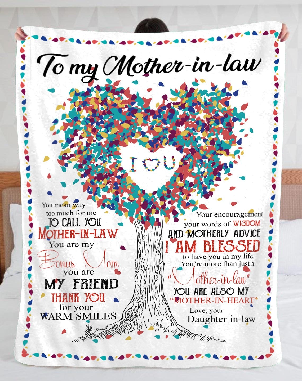 To My Mother-In-Law I Love You From Daughter-In-Law Blanket