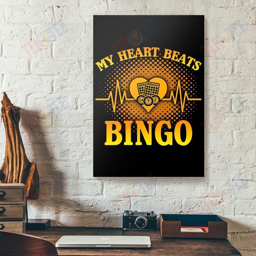 Canvas Wall Art My Heart Beats Bingo Vertical Canvas Wall Art Pretty Wall Art Home Decoration