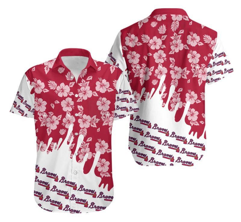 Topsportee Atlanta Braves Flower Limited Edition Hawaii Shirt And Shorts Summer Collection Size S-5Xl Nla004434