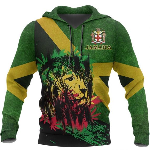 Unisex Hoodie All Over Print Lion Gifts Jamaica – Jamaican Lion Special Us Unisex Size Hoodie