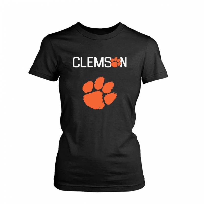 Clemson Tigers Tiger Paw Logo Women’S T-Shirt