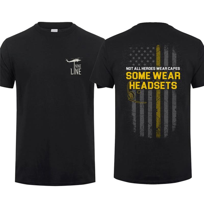 Nine Line Dispatcher Flag T-Shirt, Gifts For Dad, Grandpa, Top Menswear, Tactical Gear