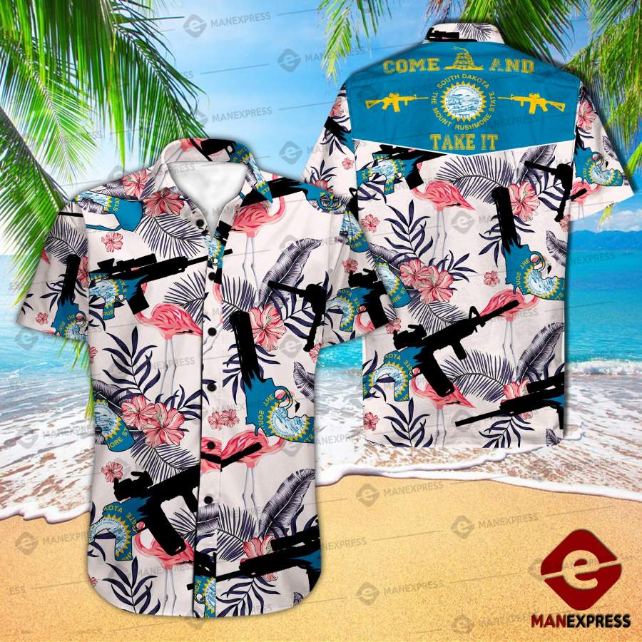 South Dakota United Patriot Three Percenter Hawaiian Shirt Ha9213