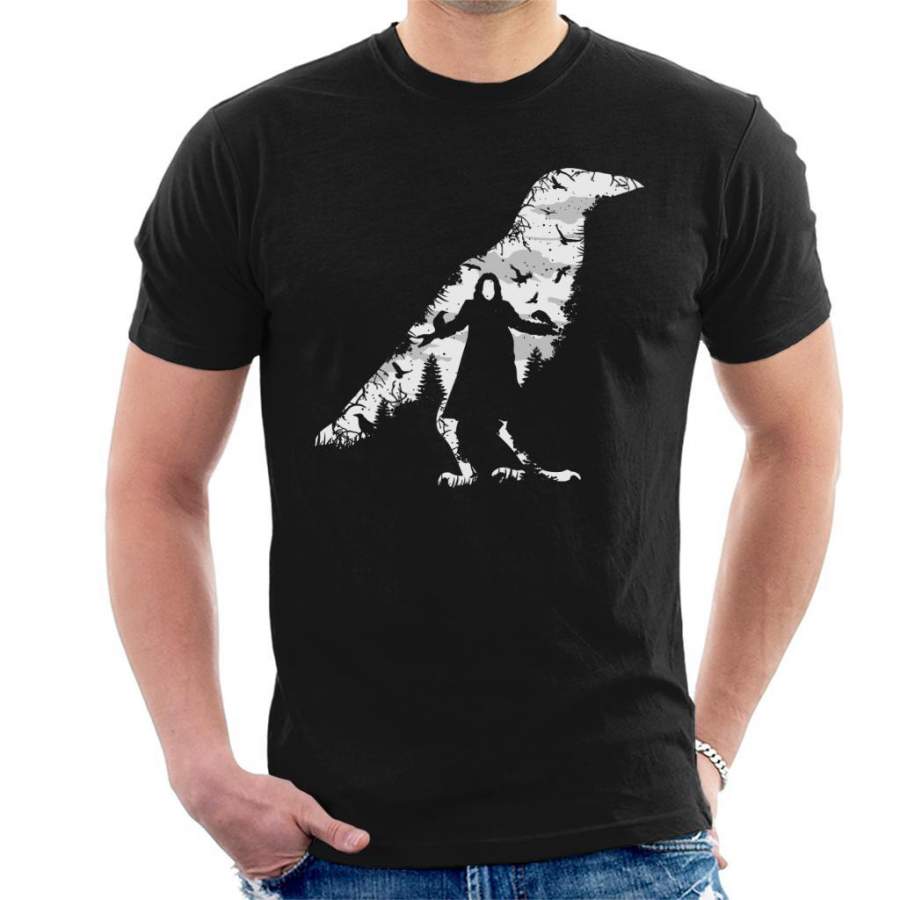 Crow Night Sky Collage Men’s T-Shirt