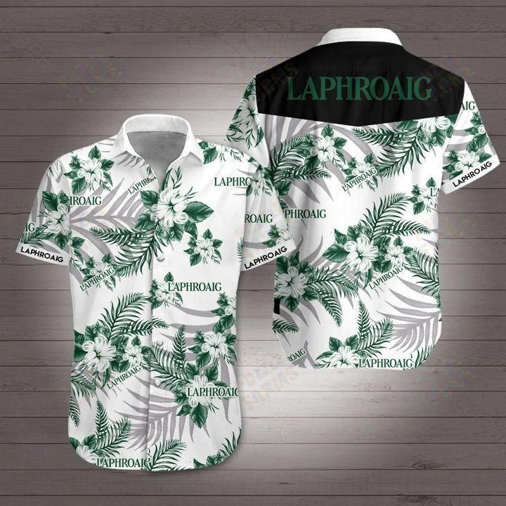 Laphroaig Hawaii Shirt White Men Women Beach Wear Short Sleeve Ha35398