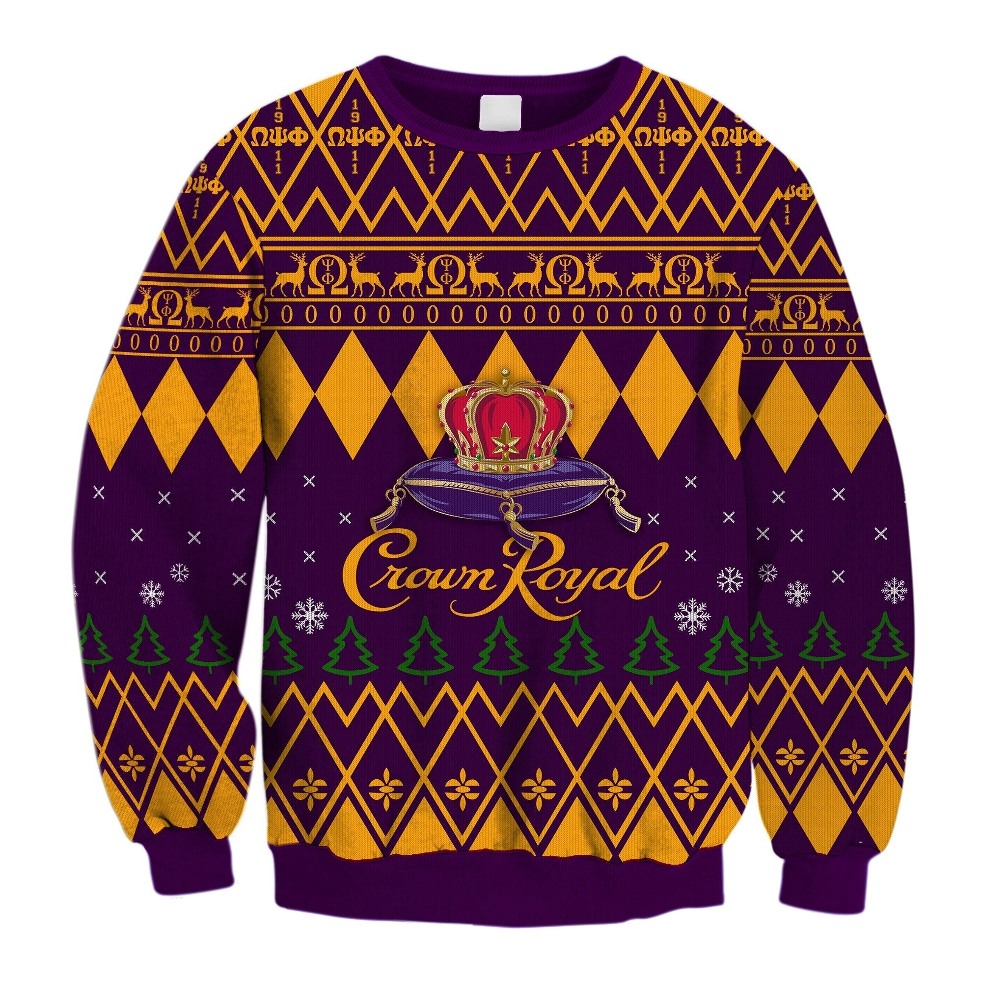 Fraternity Sweatshirt – Lux Omega Psi Phi Crown Royal Christmas Crewneck Sweatshirt