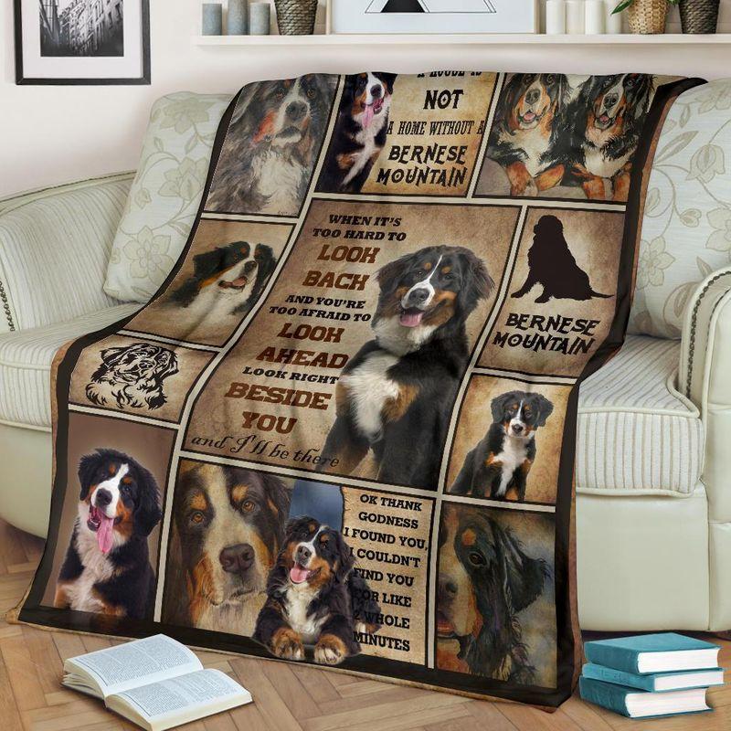 Bernese Mountain – When It’S To Hard To Looh Bach Fleece Blanket Gift For Bernese Mountain Dog Lovers Birthday Gift Home Decor Bedding Couch Sofa Soft And Comfy Cozy