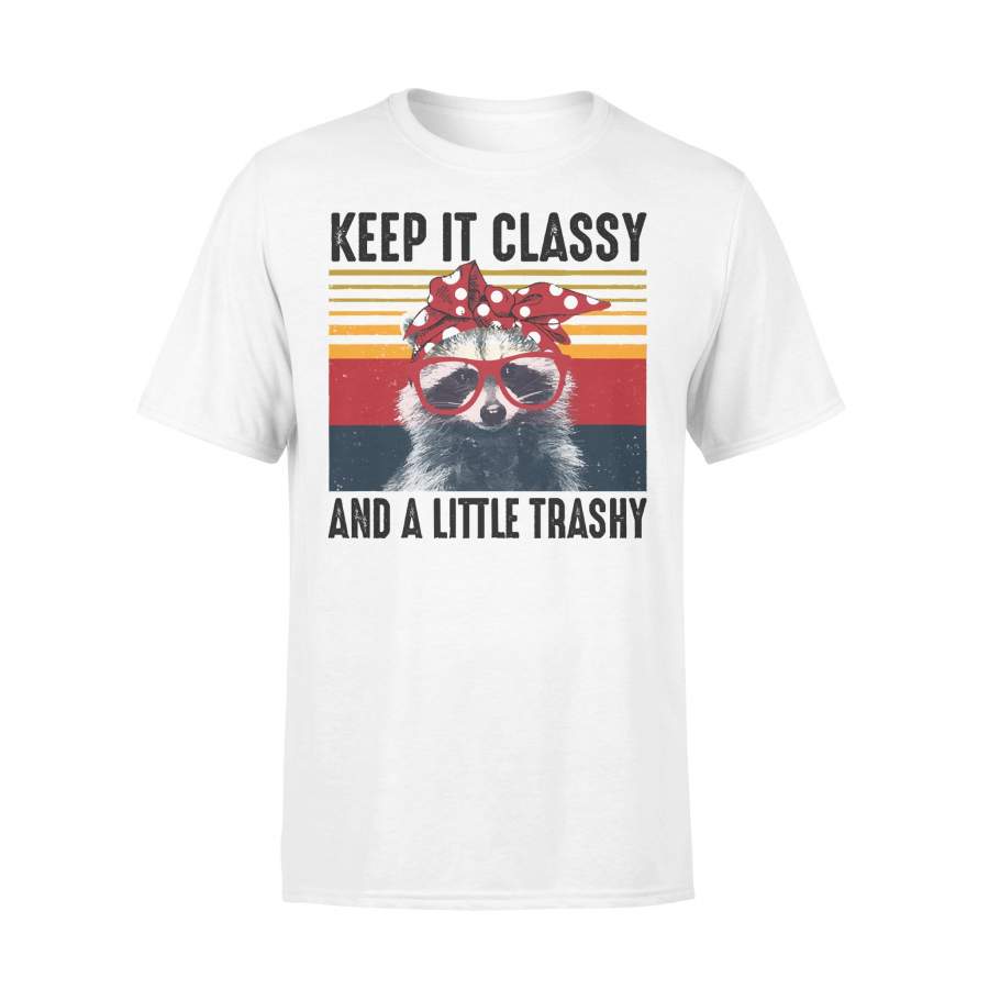 Retro Vintage Keep It Classy And A Little Trashy Raccoon Vintage T-shirt