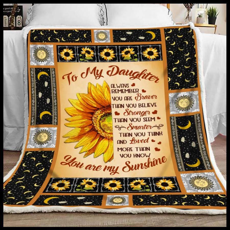 Blanket Gift For Daughter  You Are My Sunshine