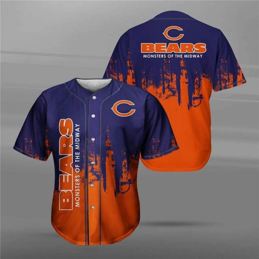 Chicago Bears 3D Baseball Shirt