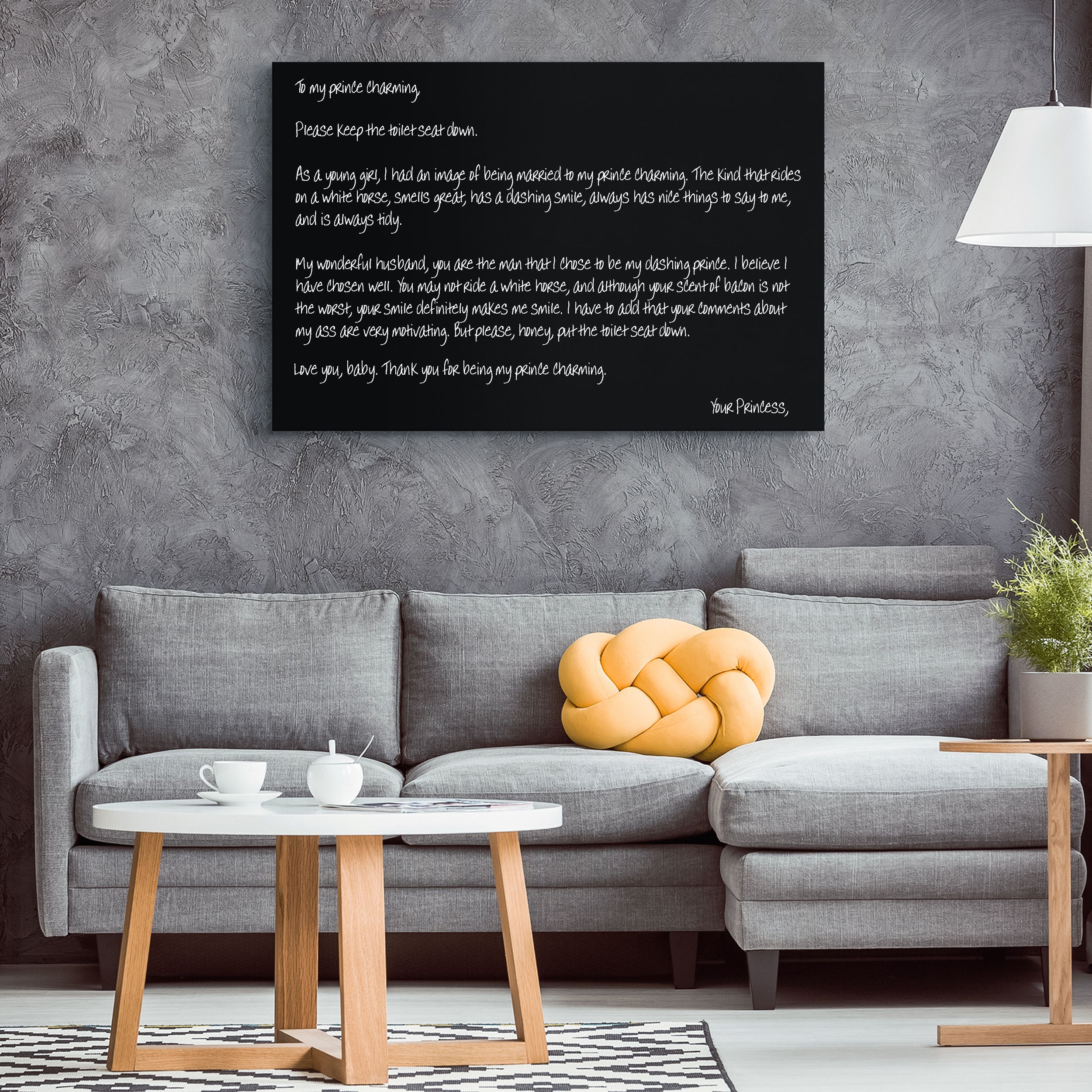 Custom Love Letter Canvas Wall Art