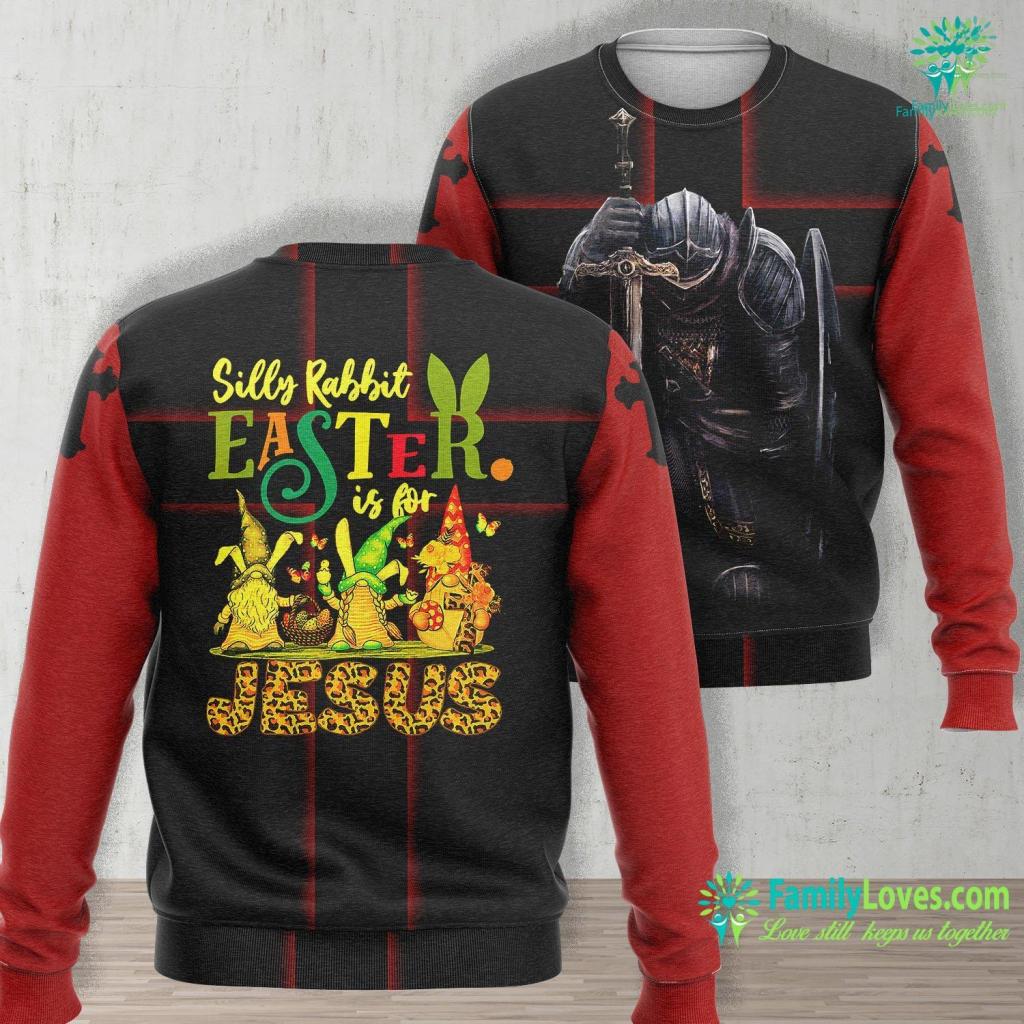 Ihs Jesus Leopard Gnomes Bunny Easter Is For Jesus Easter Day Gift Kid Jesus Unisex Long Sleeve Sweatshirt All Over Print