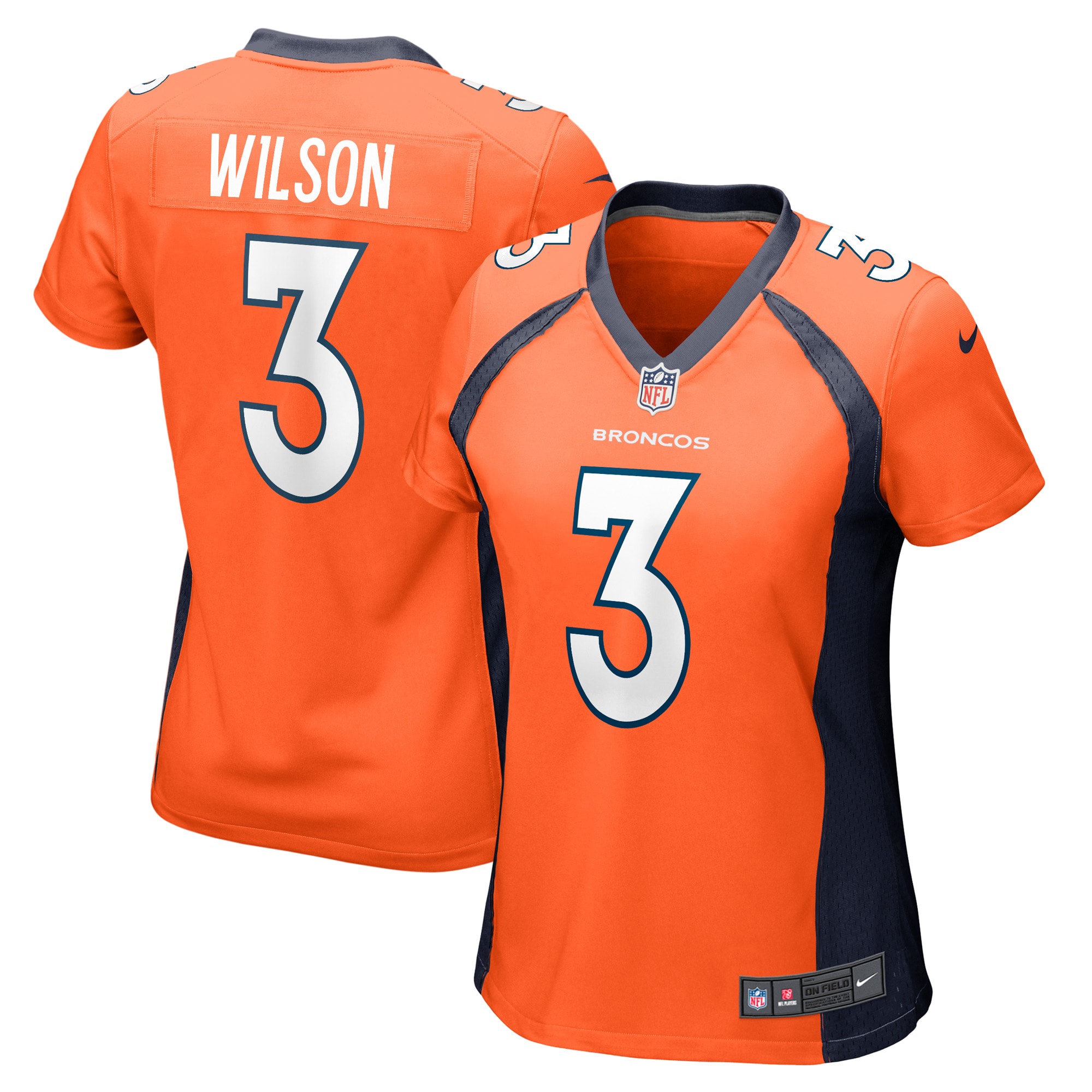 Russell Wilson Denver Broncos Women's Player Jersey – Orange