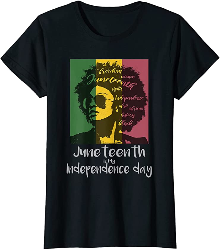 Womens Vintage Juneteenth Is My Independence Day Since 1865 Afro T-Shirt