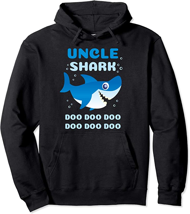 Uncle Shark Doo Doo Doo Funny Gifts Family Pullover Hoodie