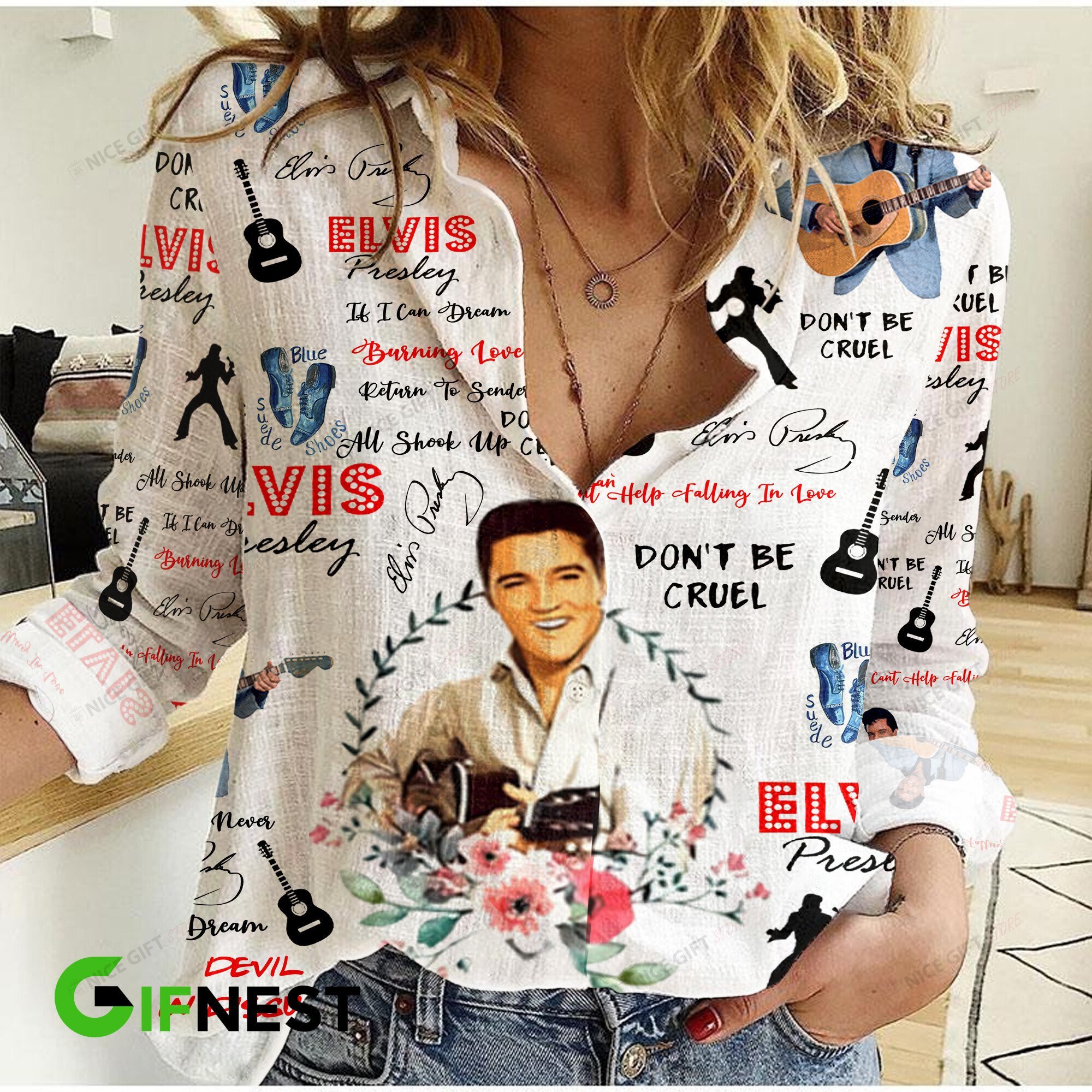 Elvis Presley Women Casual Shirt Wcs-J1R2