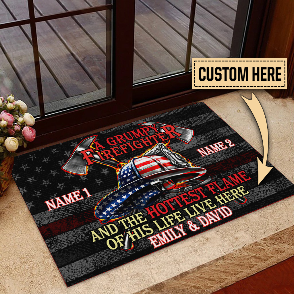 Firefighter Custom Name 3D Printed Doormat